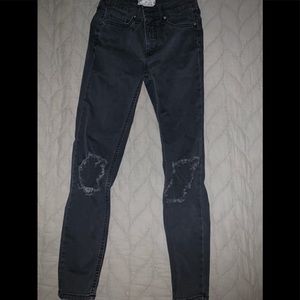 Free People busted knee skinny jeans